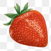 Strawberry fruit png sticker, transparent background