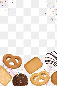 Homemade biscuits png border, transparent background