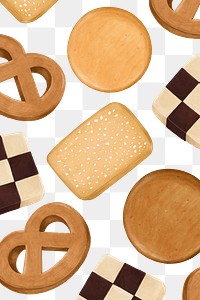 Homemade biscuits png transparent pattern