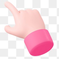 Finger pointing png 3D sticker, transparent background