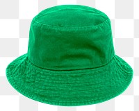 Png green bucket hat sticker, transparent background