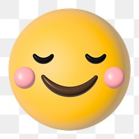 Png happy zen 3D emoticon, transparent background