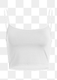 White tank top png sticker, design space, transparent background