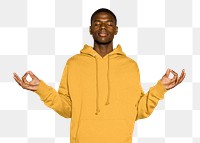 Mustard hoodie png sticker, design space, transparent background