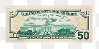 Dollar note png sticker, transparent background