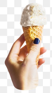 Vanilla ice-cream png sticker, transparent background