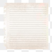 Ripped note paper png sticker, transparent background