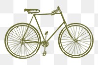 Bicycle png sticker, drawing illustration, transparent background