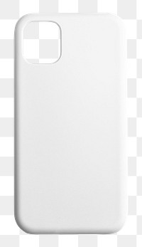 Png white phone case sticker, transparent background