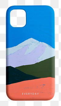 Png minimal phone case sticker, transparent background