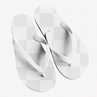 Flip flops png mockup, transparent design
