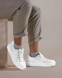 Sneakers png transparent mockup, casual style