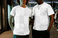 T-shirts png transparent mockup, men's fashion