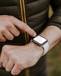 Smartwatch screen png mockup, digital device, transparent design