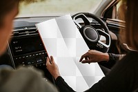 Paper png mockup, road trip activity, transparent design