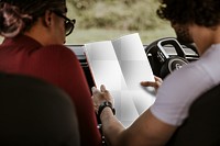 Paper png mockup, road trip activity, transparent design