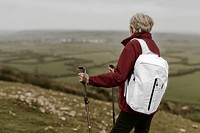 Backpack png mockup, outdoor activity, transparent design