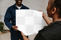 Delivery box png mockup, moving service, transparent design