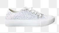 White sneakers png sticker, transparent background