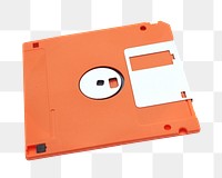 Floppy disk png sticker, transparent background