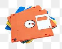 Floppy disks png sticker, transparent background