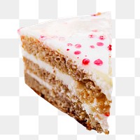 Raspberry cake png sticker, transparent background