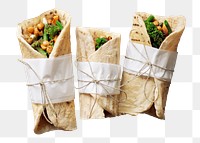 Vegan wraps png sticker, transparent background