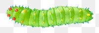 Caterpillar worm png sticker, transparent background