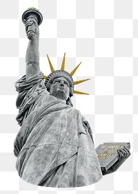 Statue of Liberty png sticker, transparent background