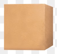 Cardboard box png sticker, transparent background