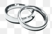 Wedding rings png sticker, transparent background