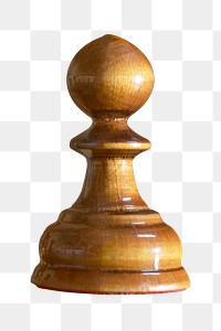 Wooden chess piece png sticker, transparent background