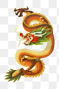 Chinese dragon png sticker, transparent background