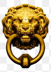 Door knocker png sticker, transparent background