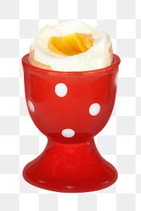 Boiled egg png sticker, transparent background