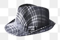 Checkered hat png sticker, transparent background