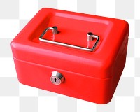 Png red safety box png sticker, transparent background