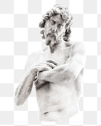 Png Jesus Christ statue sticker, transparent background