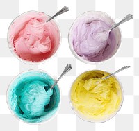 Mixed ice cream png sticker, transparent background