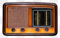 Antique radio png sticker, transparent background