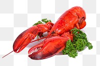 Lobster dish png sticker, transparent background