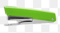 Green stapler png sticker, transparent background