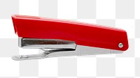 Red stapler png sticker, transparent background
