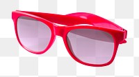 Red sunglasses png sticker, transparent background