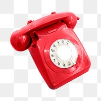 Rotary phone png sticker, transparent background