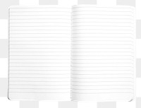 Open notebook png sticker, transparent background