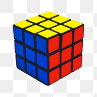 Puzzle cube png sticker, transparent background