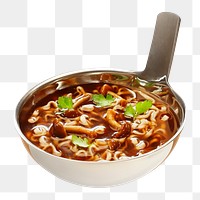 Ramen noodles png sticker, transparent background