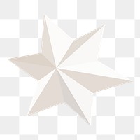 White star png hexagram sticker, transparent background