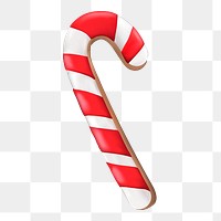 Candy can png Christmas sweets sticker, transparent background